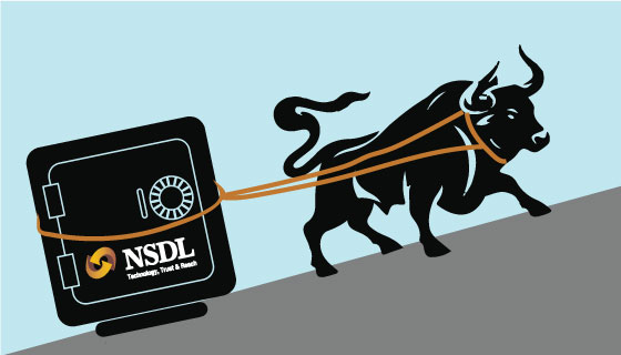 NSDL shares jump 17%