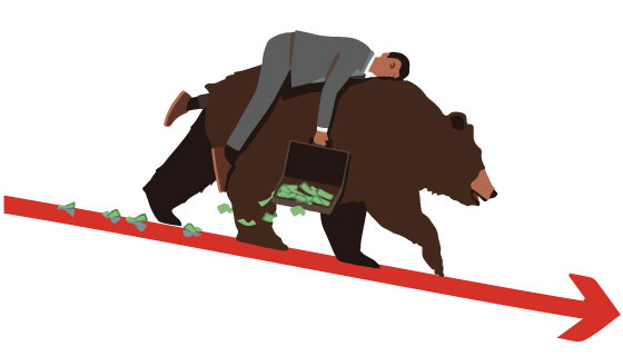 Sensex falls 97 points
