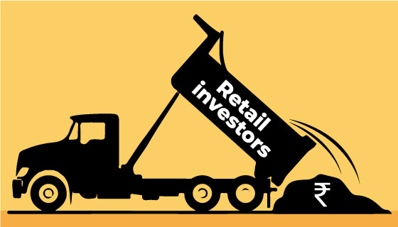 Retail investors dump over Rs 25,300 crore in two months