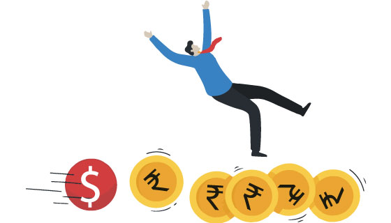 Rupee continues to slide