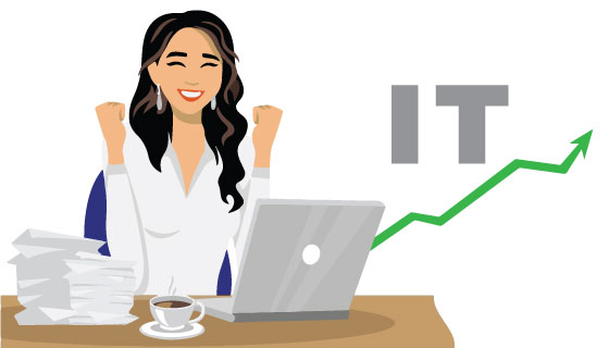 IT shares rise for fourth day