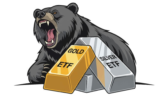Gold, silver ETFs tumble up to 23% after record rally