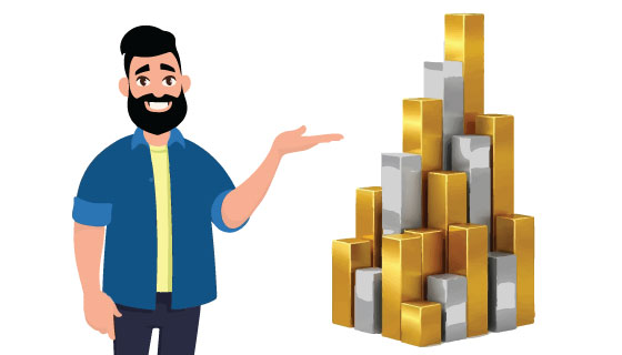 Gold and silver pirces rebpund