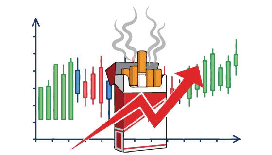 Cigarette stocks rose after price hikes to counter excise increase
