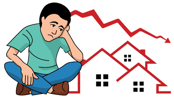 Real estate stocks fall