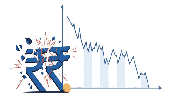 Rupee hits record low of 92.35 vs dollar