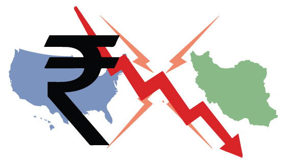 Indian rupee hit a record low