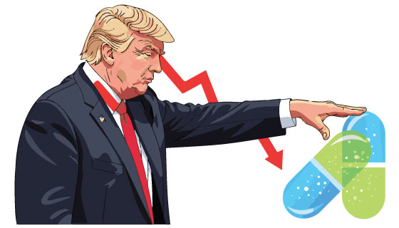 Pharma shares fall up to 4%