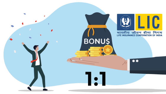 LIC announces 1:1 bonus issue