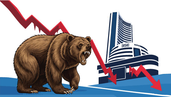 Markets end lower in volatile trade