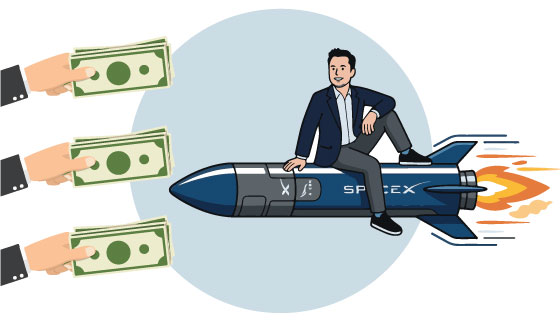 SpaceX shares indicated more than 35% higher in shadow trading
