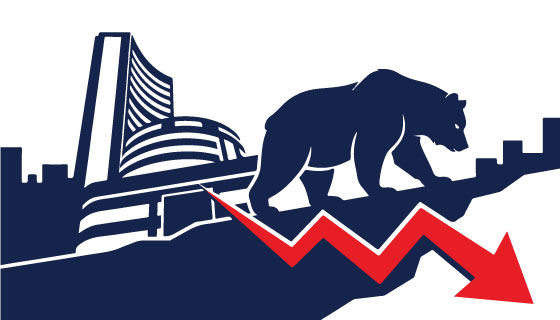 Sensex down 443 points