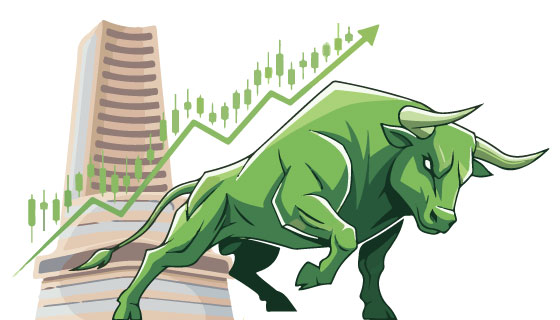Sensex gains 889 points