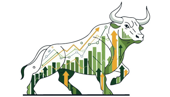 Sensex up 544 points