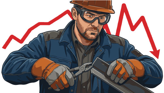 Metal stocks slide up to 5%