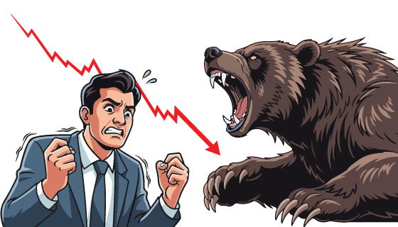 Market falls sharply; Sensex loses 1,250 points